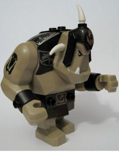 LEGO Minifigure-Troll, Dark Tan with Black Armor-Castle / Fantasy Era-CAS423-Creative Brick Builders